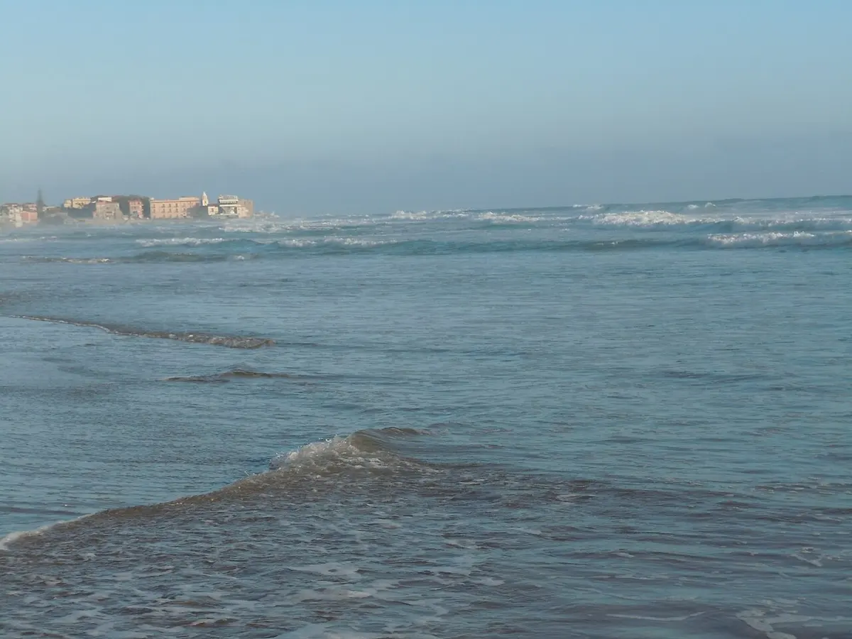 Acciaroli Beach, Cilento, Acciaroli, Pollica, Salerno, Campania - small fishing village beach on the cilento coast