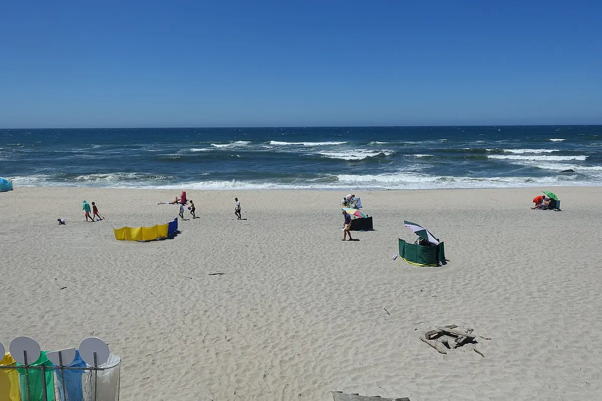 Praia de Afife, Viana do Castelo, Afife, Viana do Castelo, Minho - wide atlantic beach with dunes on the minho coast