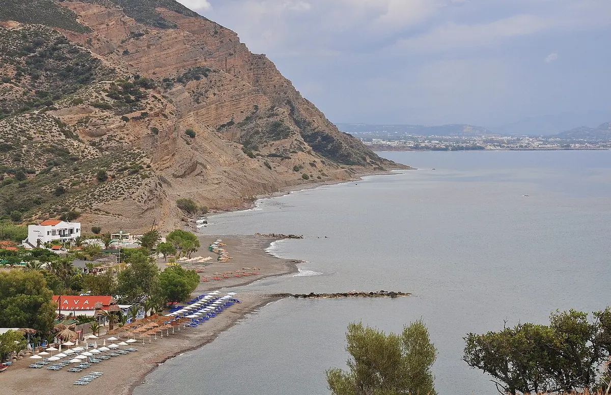 Agia Galini Beach, Crete, Agia Galini, Rethymno, Crete - fishing village beach on the south coast of crete