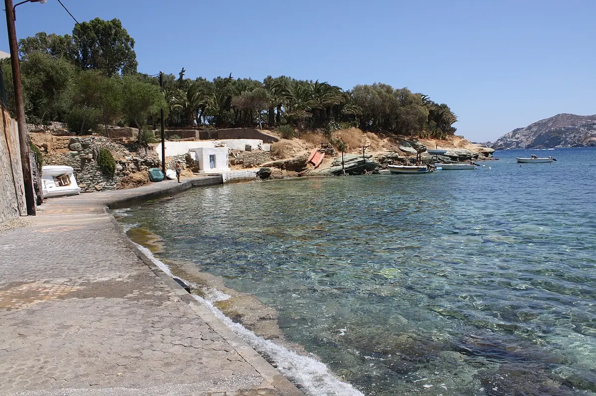 Agia Pelagia Beach, Crete, Agia Pelagia, Malevizi, Heraklion, Crete - small sandy bay between hills on the north coast of crete