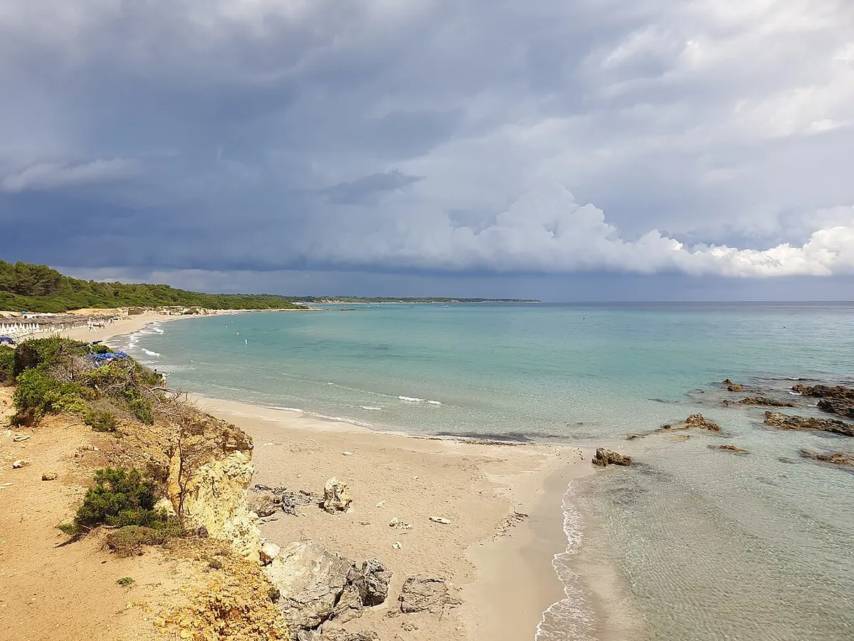 Baia dei Turchi, Otranto, Puglia - wild white-sand bay near otranto in salento