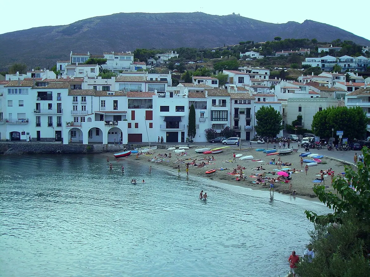 Platja de Cadaques, Cadaques, Costa Brava - whitewashed fishing village on a quiet cove
