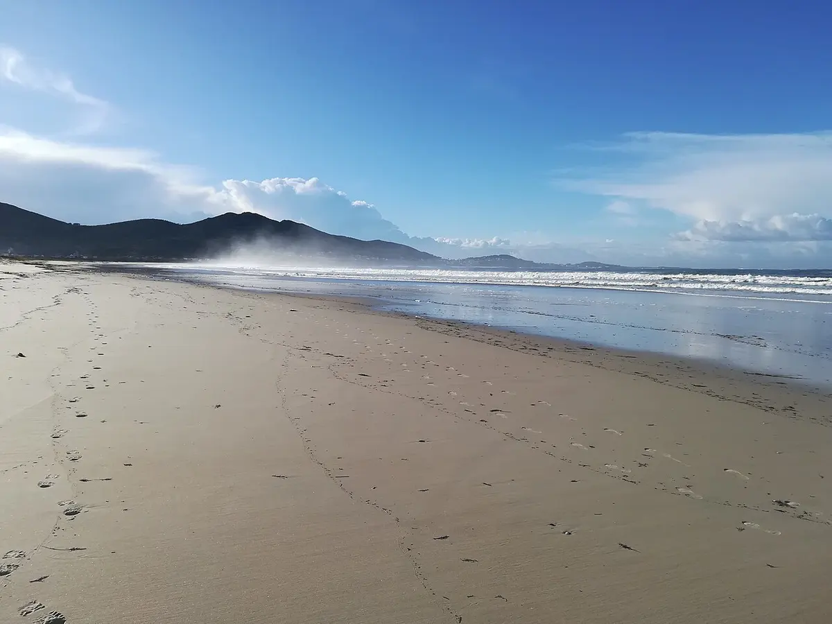 Playa de Carnota, Carnota, A Coruna, Galicia - one of the longest beaches in galicia below monte pindo
