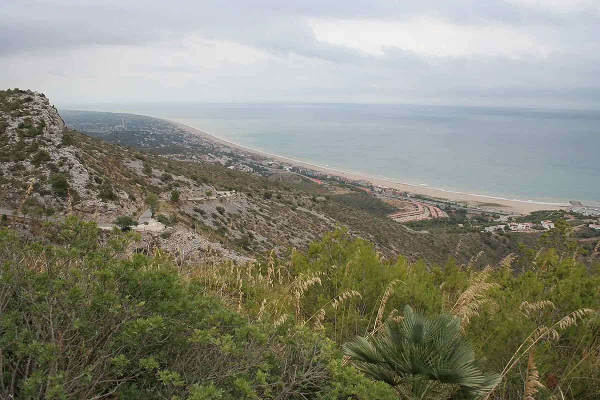 Playa de Castelldefels, Barcelona, Castelldefels, Barcelona, Catalonia - wide sandy beach a short train ride from barcelona