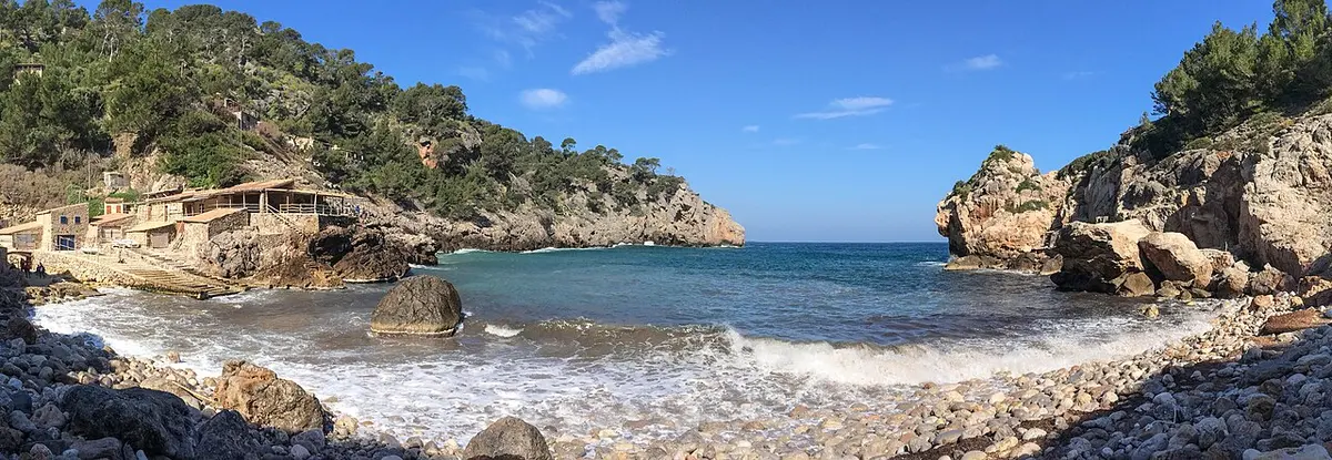 Cala Deia, Deia, Mallorca - small pebble cove under the tramuntana mountains