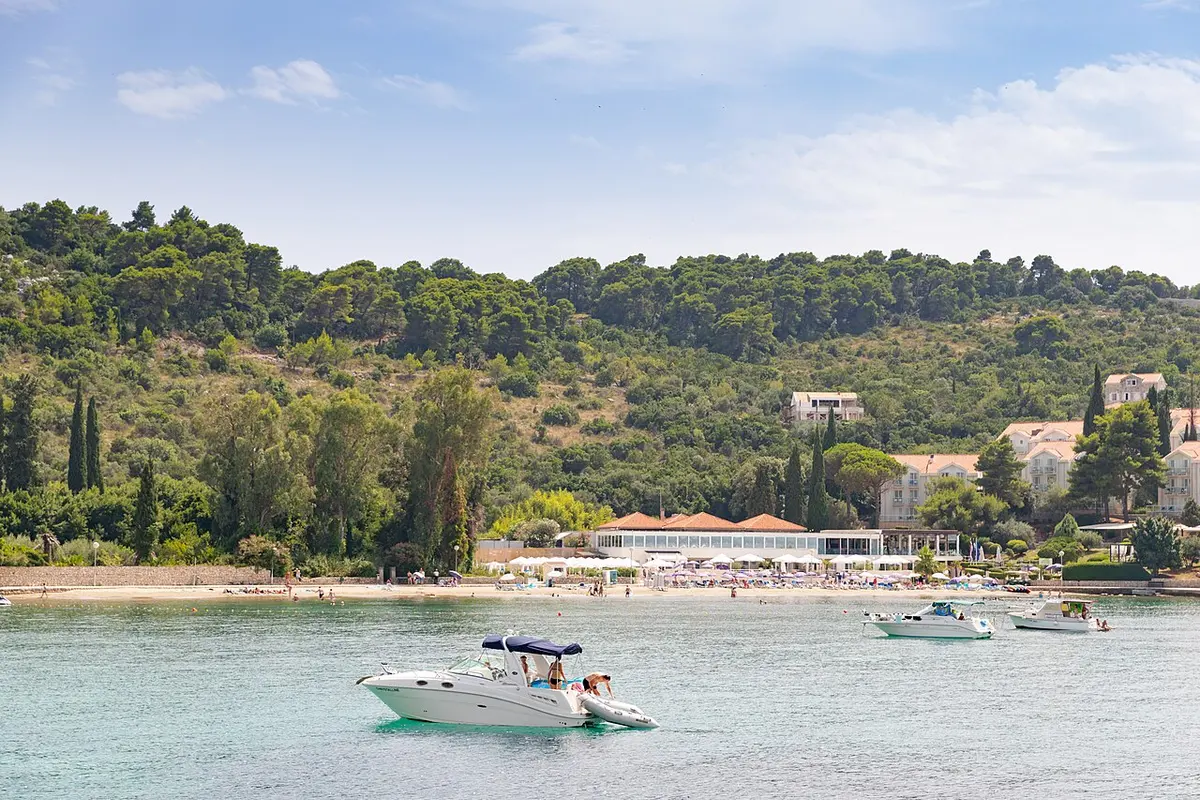 Donje Celo Beach, Kolocep, Donje Celo, Kolocep, Elaphiti Islands - small sandy beach on a car-free elaphiti island