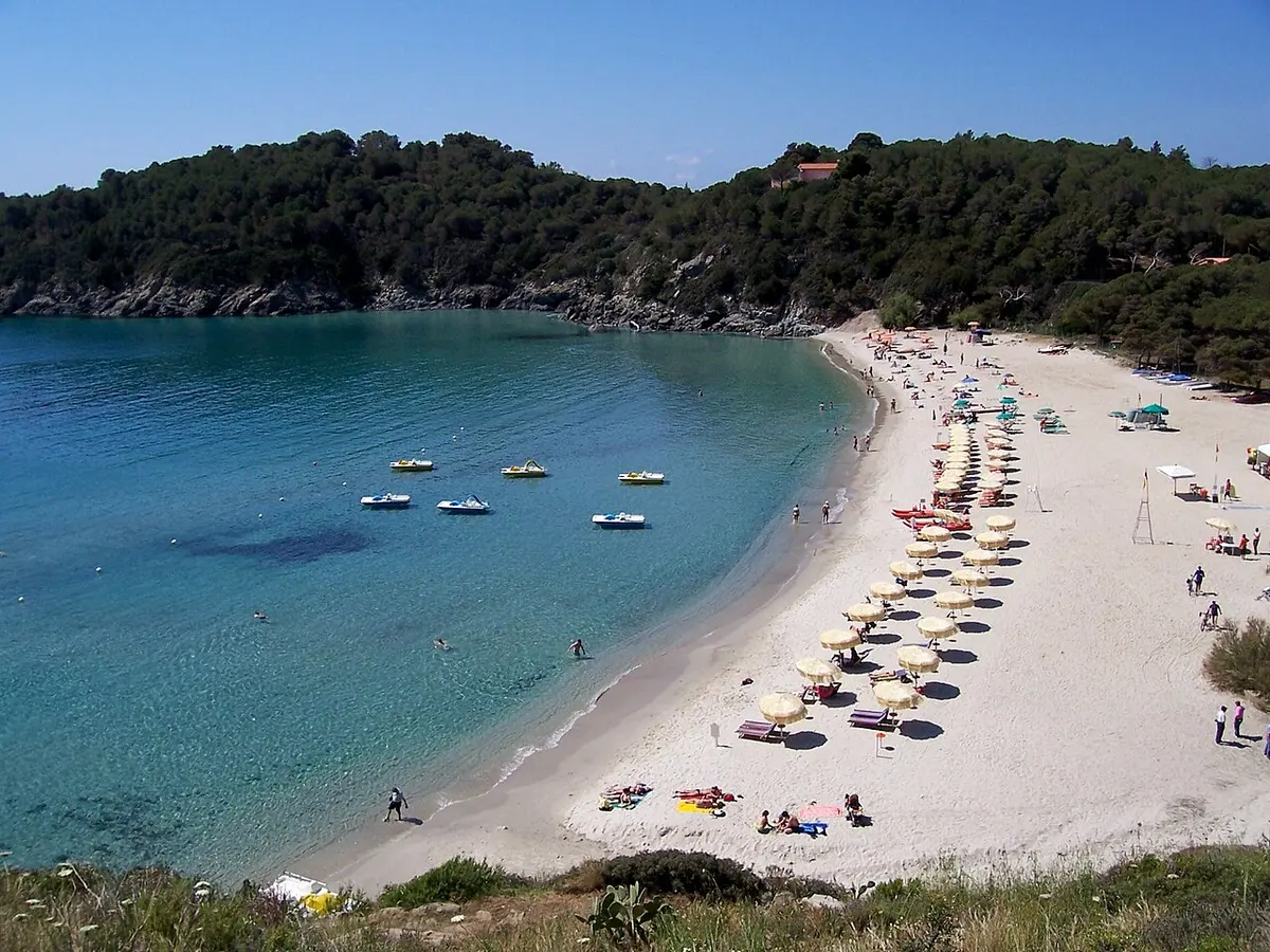 Fetovaia Beach, Fetovaia, Elba - golden sandy bay on elba south-west coast