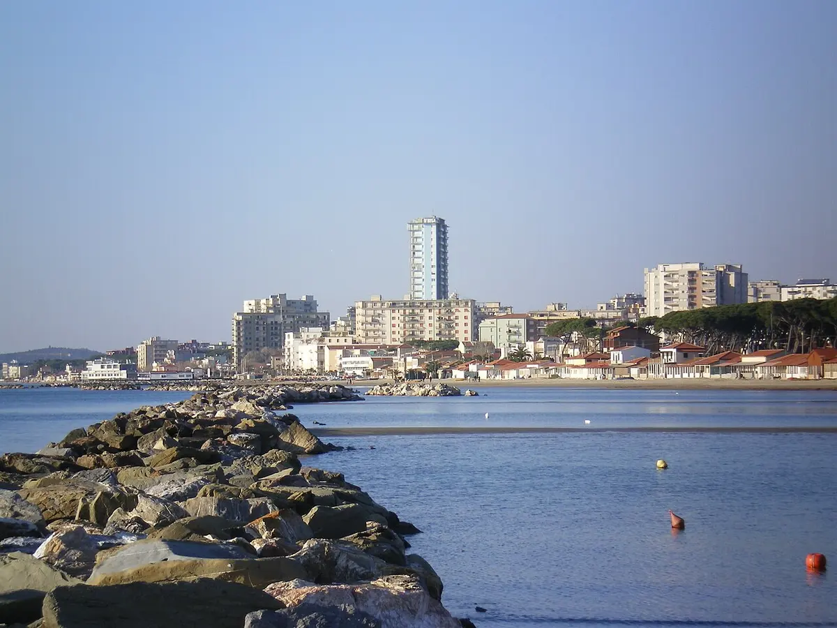 Follonica Beach, Tuscany, Follonica, Grosseto, Tuscany - long gently sloping beach on the gulf of follonica