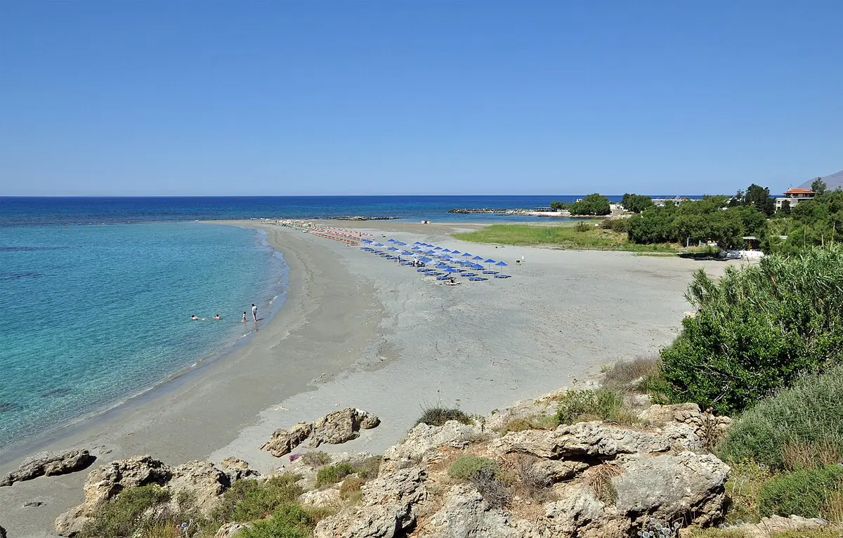 Frangokastello Beach, Crete, Frangokastello, Sfakia, Crete - long sandy beach beside a venetian castle in southern crete