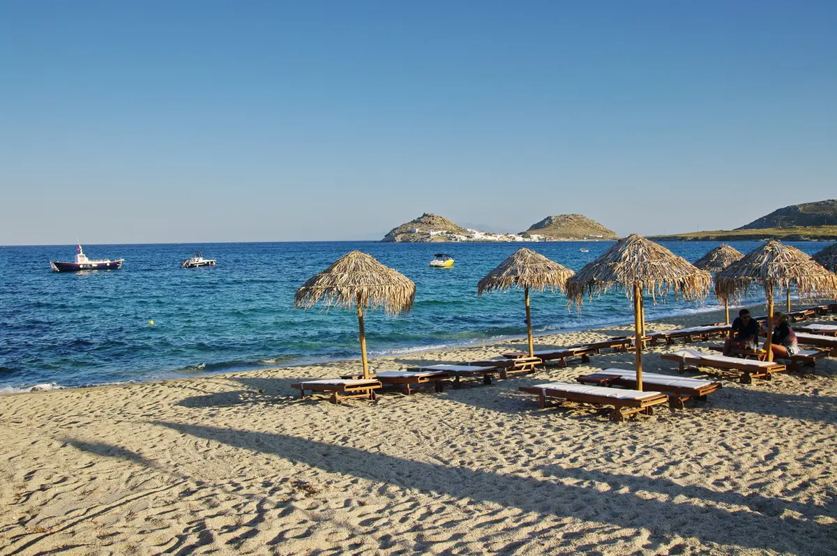 Kalafatis Beach, Kalafatis, Mykonos - long sandy bay with water sports on mykonos