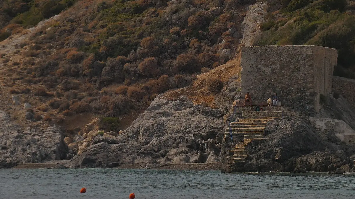 Kapsali Beach, Kythira, Kapsali, Kythira, Ionian Islands - twin bays below a venetian castle on kythira