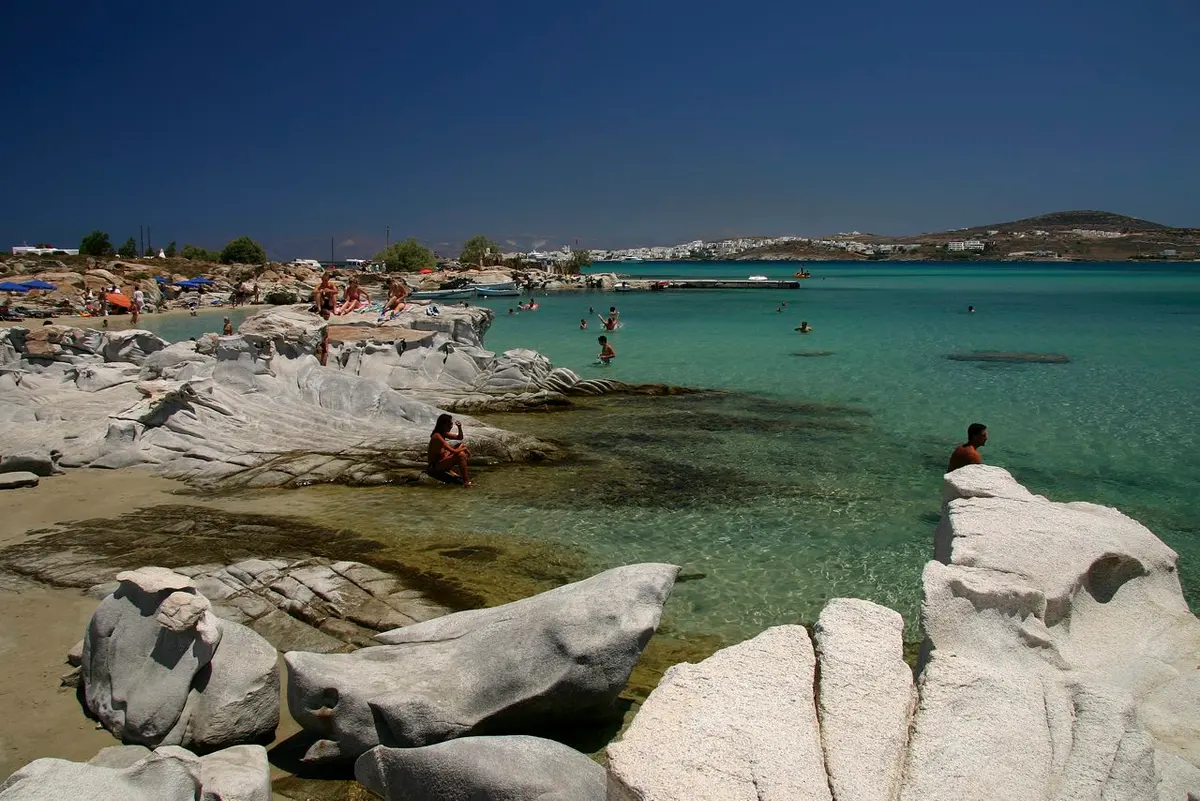 Kolymbithres Beach, Naoussa, Paros, Cyclades - sculpted granite rocks around small sandy coves