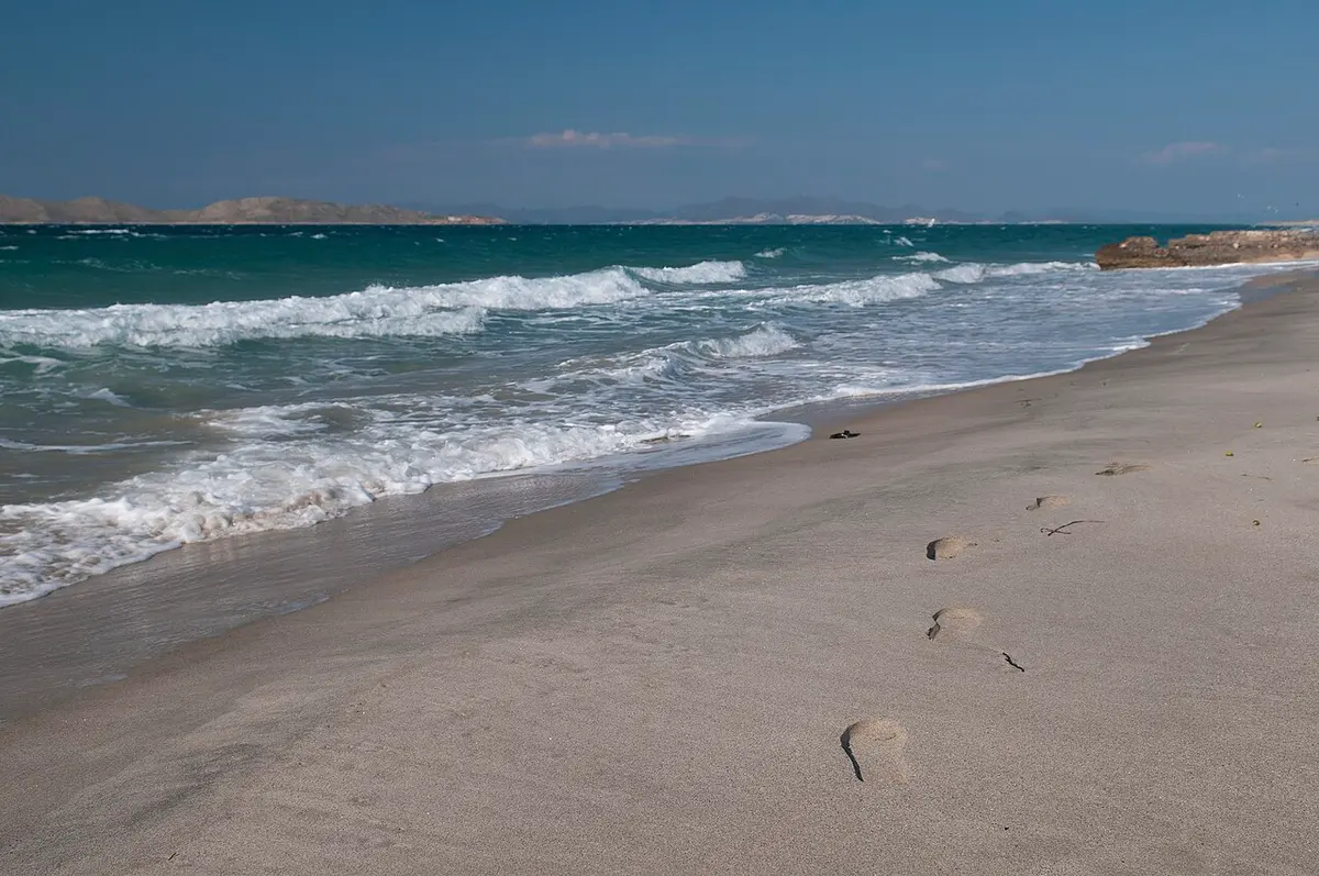 Marmari Beach, Kos, Marmari, Kos - wide sand beach with a steady sea breeze