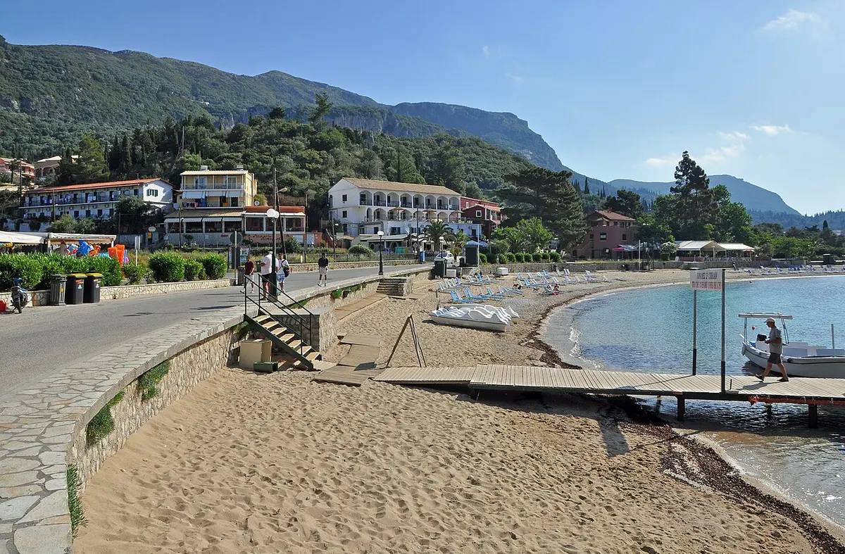 Paleokastritsa Beach, Paleokastritsa, Corfu, Greece - cove beaches under green cliffs