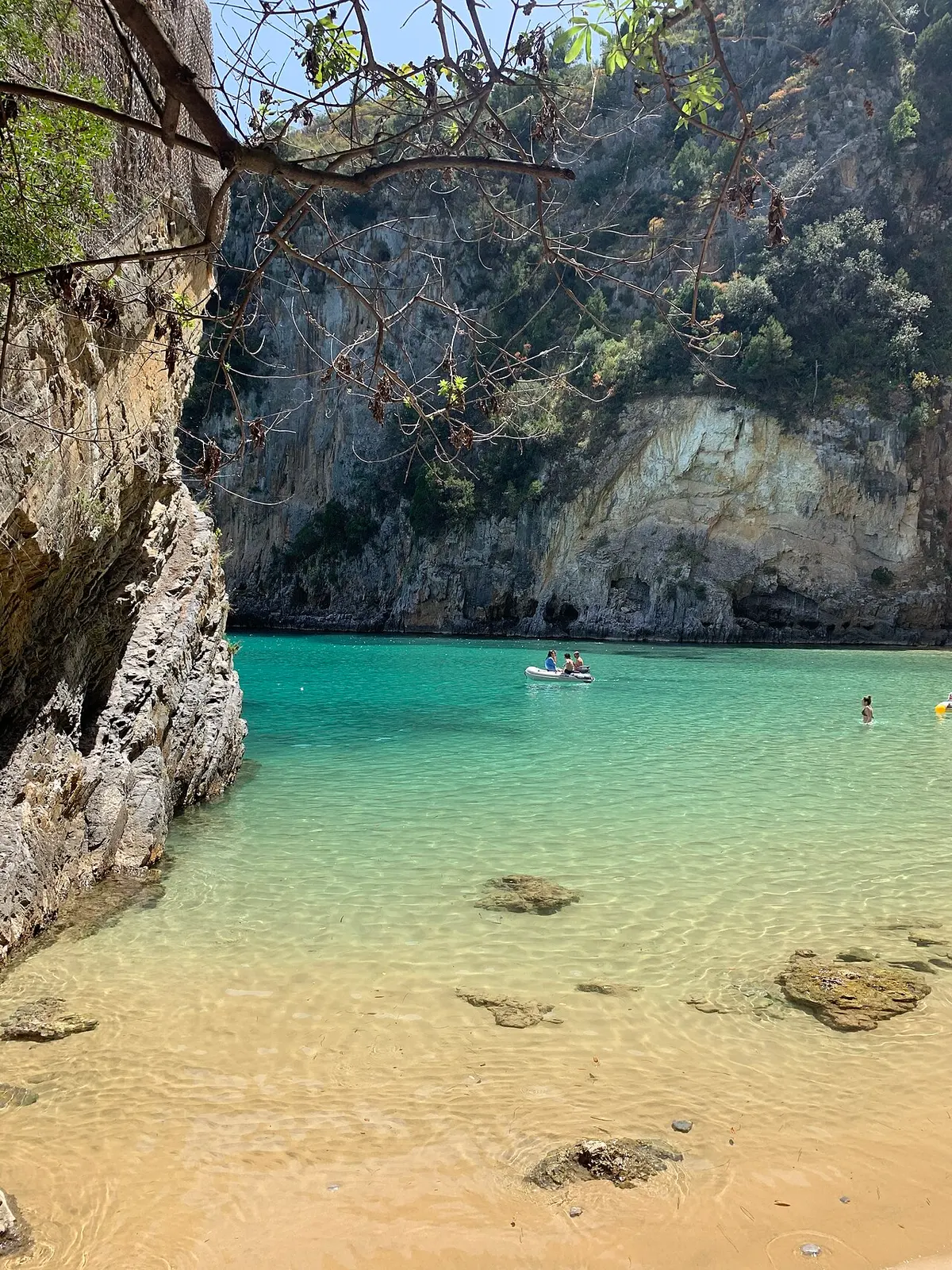 Baia del Buondormire, Palinuro, Capo Palinuro, Cilento, Campania - small turquoise bay between cliffs on capo palinuro