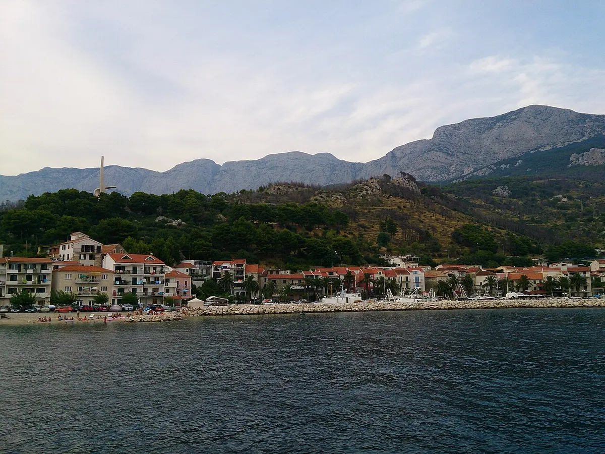 Podgora Beach, Makarska Riviera, Dalmatia - quiet pebble beach with views of brac
