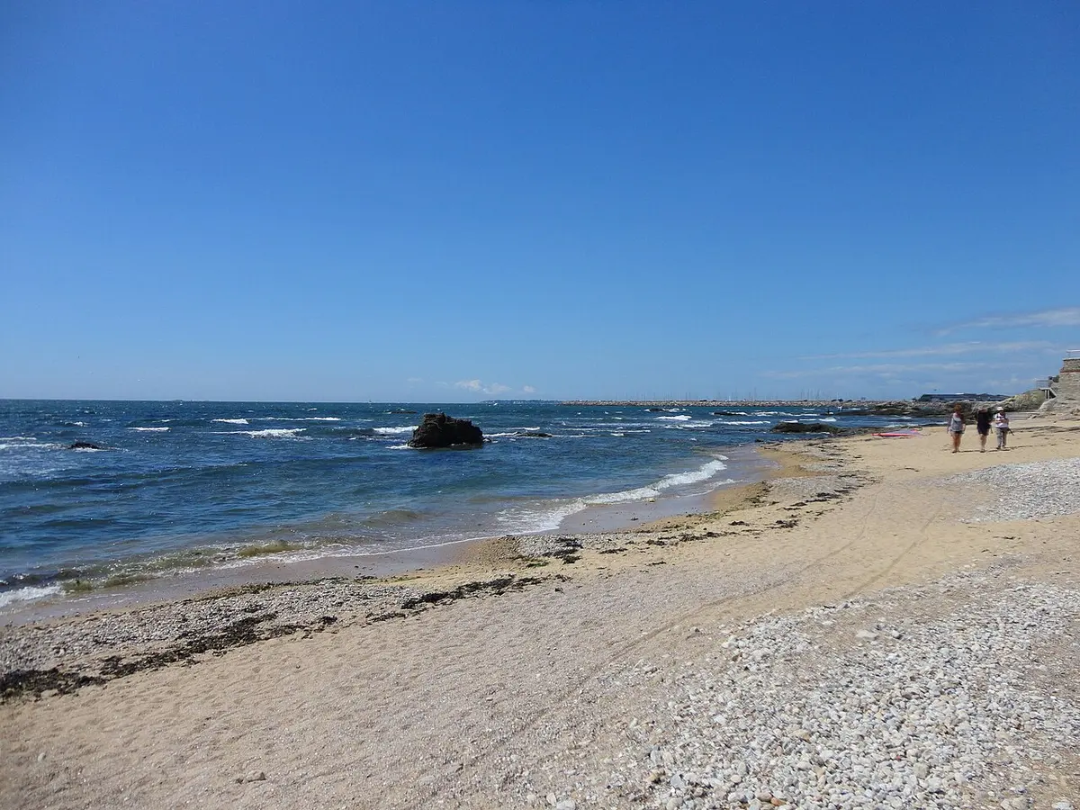 Plage de Pornichet, Loire-Atlantique, Pornichet, Loire-Atlantique, Pays de la Loire - long fine-sand bay beside la baule on the atlantic coast