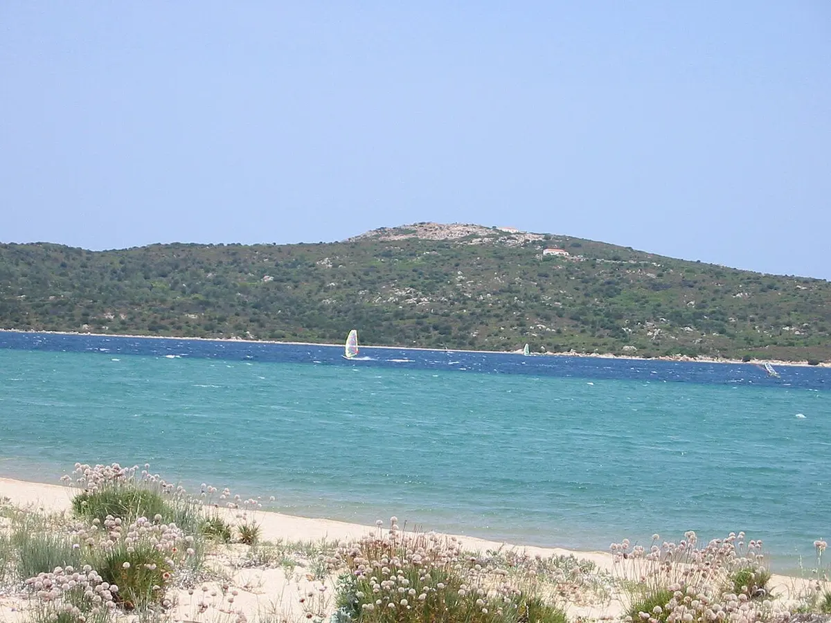 Porto Pollo Beach, Palau, Porto Pollo, Palau, Sardinia - windsurf bay on a narrow isthmus in northern sardinia