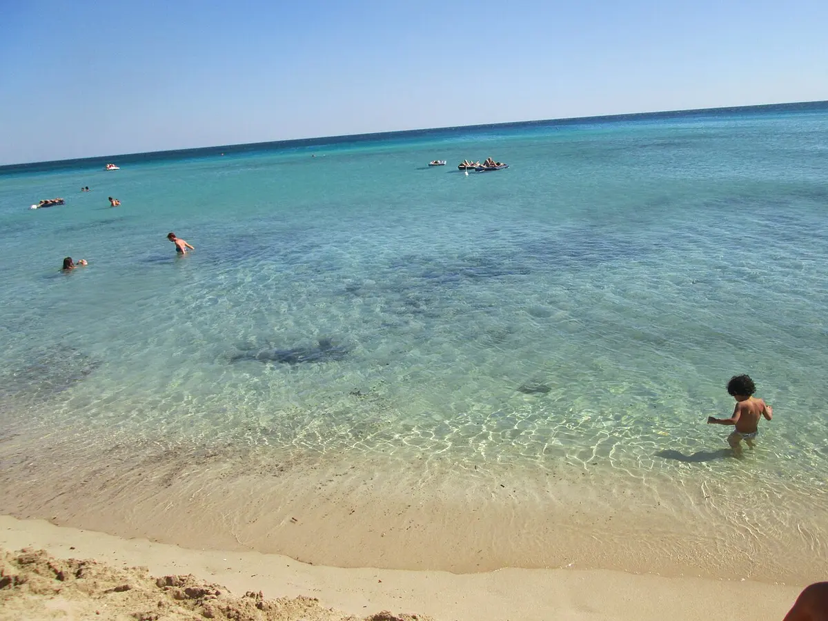 Punta Prosciutto, Porto Cesareo, Salento, Puglia - long ionian sand beach with dunes and lidos