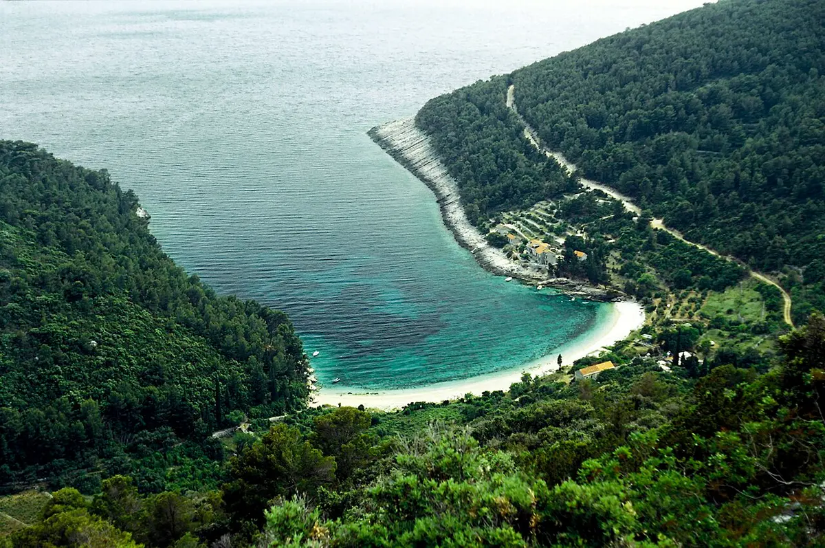 Pupnatska Luka Beach, Korcula, Pupnatska Luka, Pupnat, Korcula - remote forest-backed pebble bay on korcula