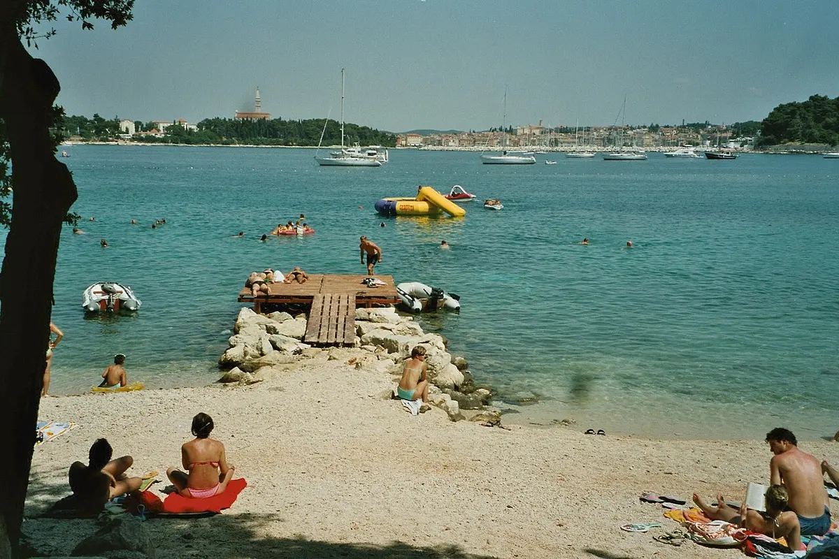 Zlatni Rt, Rovinj, Zlatni Rt Forest Park, Rovinj, Istria - pine park and rock beaches south of rovinj old town