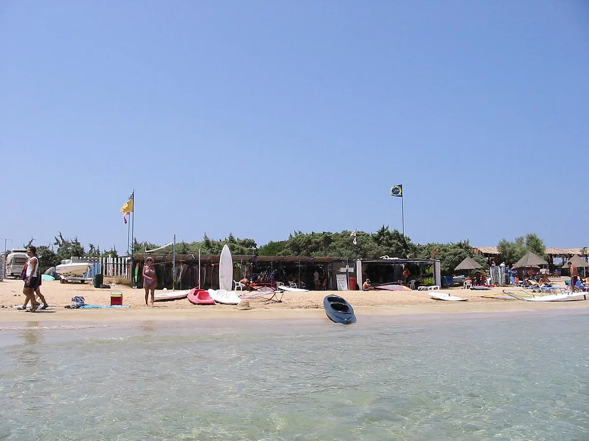 Santa Maria Beach, Naoussa, Paros - sandy bay on the north coast of paros