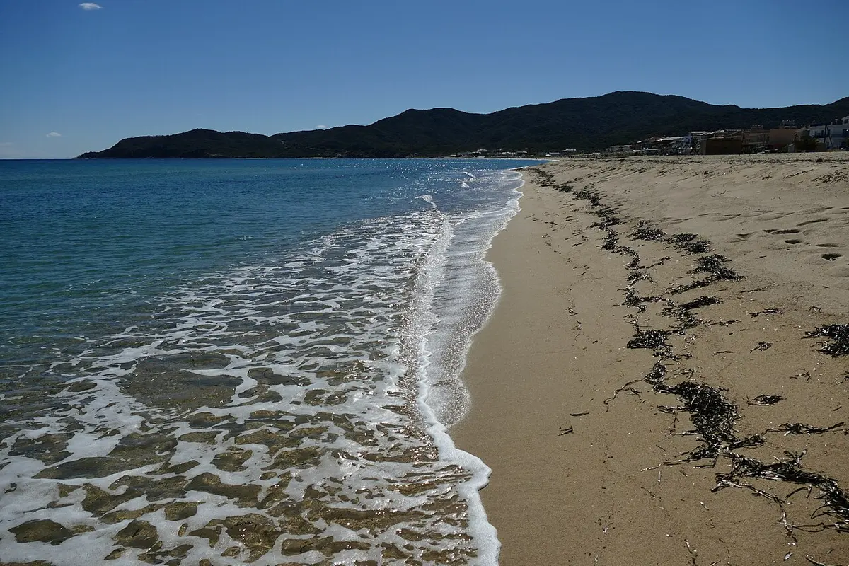 Sarti Beach, Sithonia, Sarti, Sithonia, Halkidiki - wide sandy bay on sithonia with a view of mount athos
