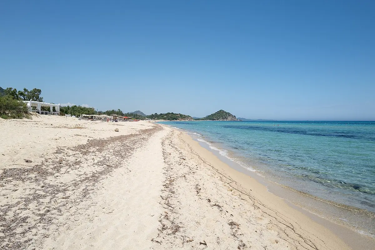 Cala Sinzias, Castiadas, Sardinia - shallow turquoise bay in south-east sardinia