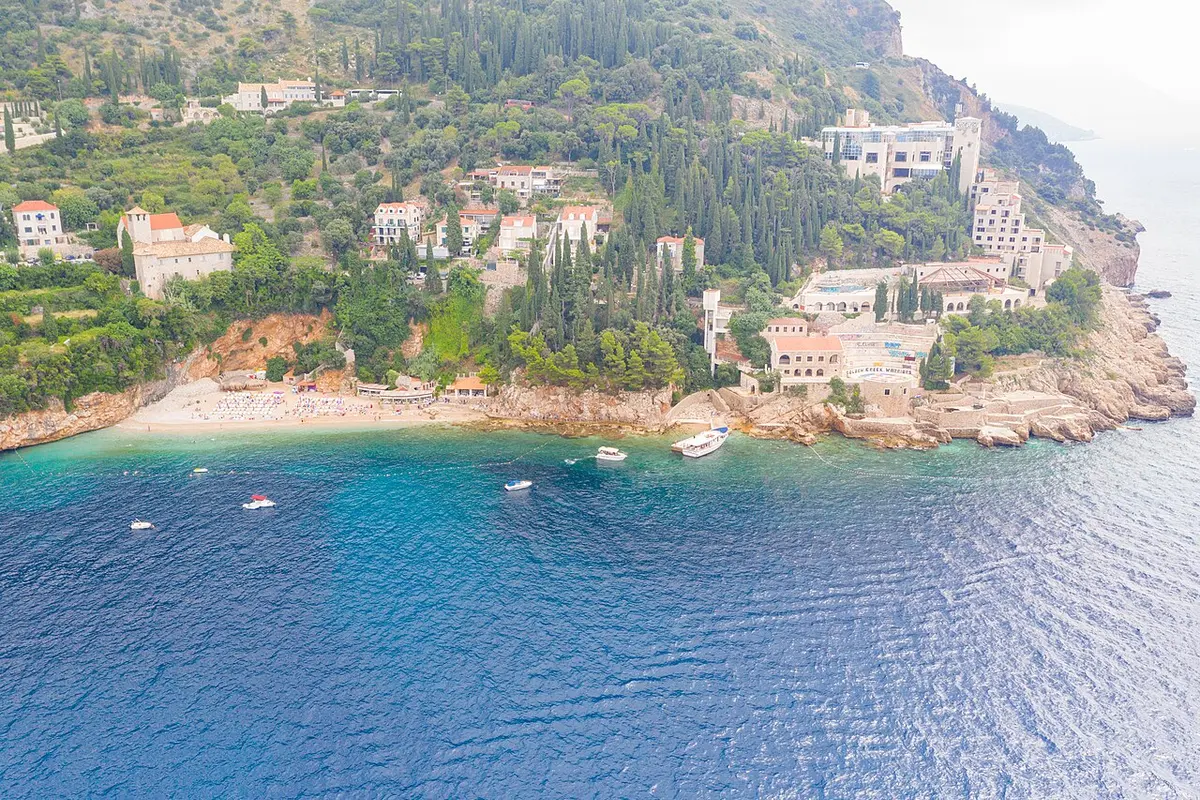 Sveti Jakov Beach, Dubrovnik, Dalmatia - quiet pebble cove below dubrovnik cliffs