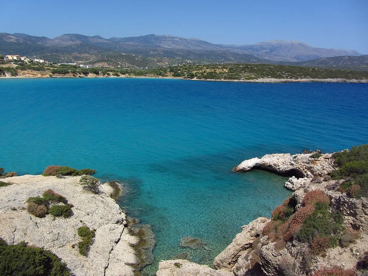 Voulisma Beach, Istro, Voulisma, Istro, Lasithi, Crete - soft white sand and shallow turquoise water in eastern crete