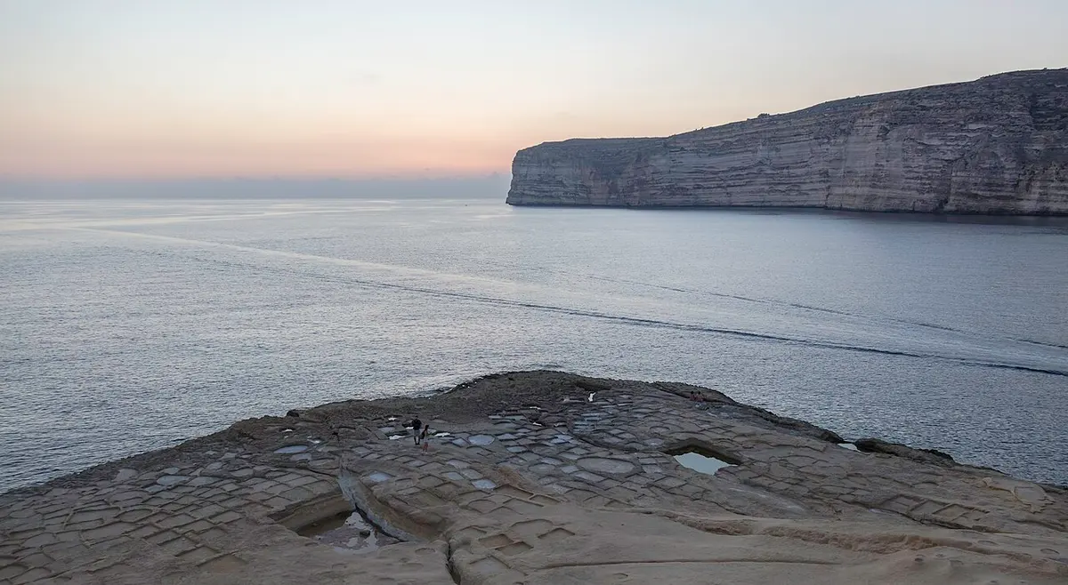 Xlendi Bay, Gozo, Xlendi, Gozo, Malta - narrow bay between golden cliffs on the south-west coast