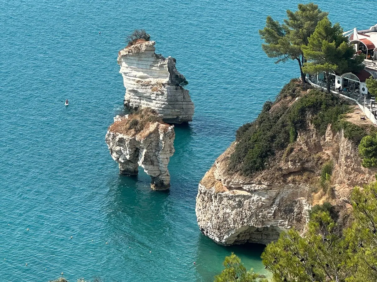 Baia delle Zagare, Mattinata, Gargano, Puglia - sea stacks and clear water on the gargano coast