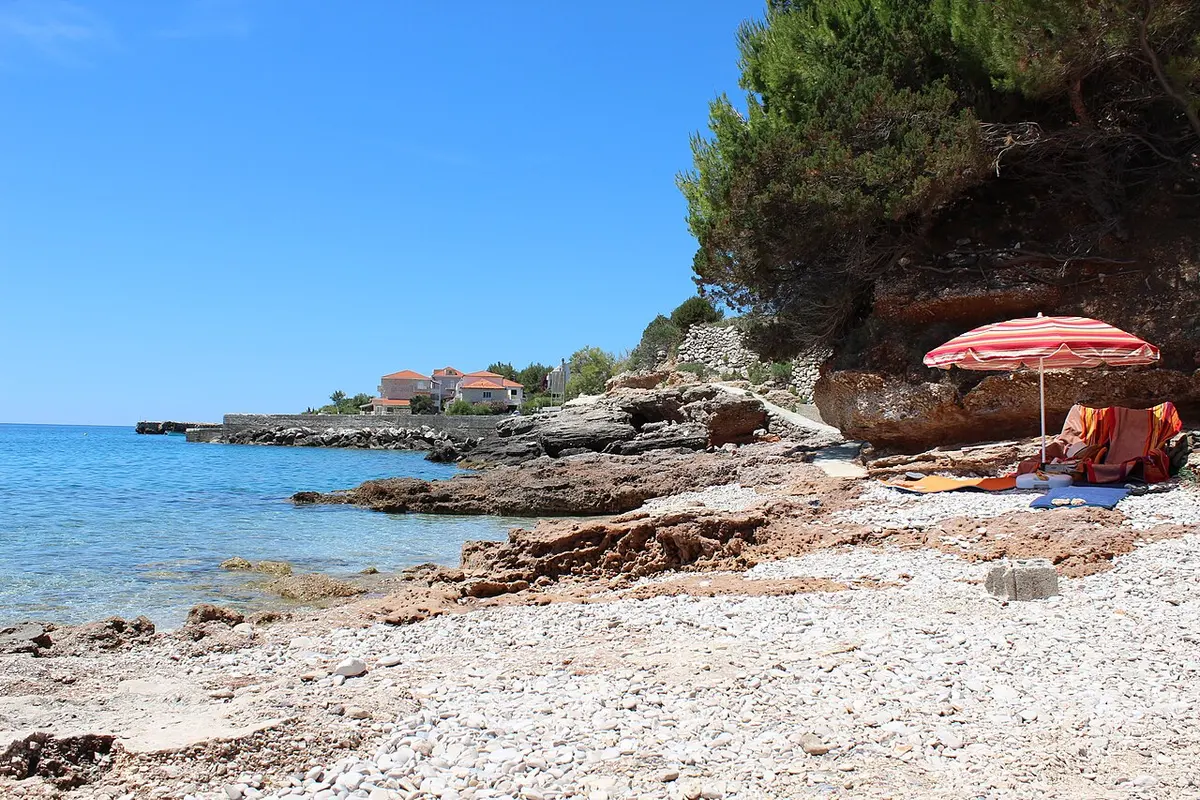 Zavala Beach, Zavala, Hvar - pebble cove on hvar south coast reached by tunnel